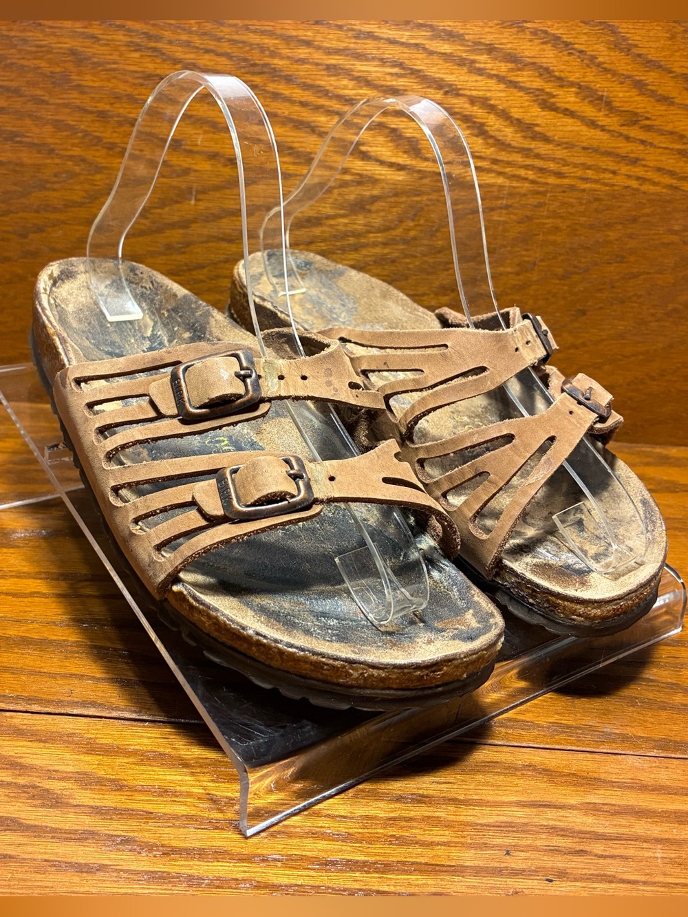 VTG 90s Birkenstock Granada Brown Nubuck Sandals EU 38 US 7-7.5